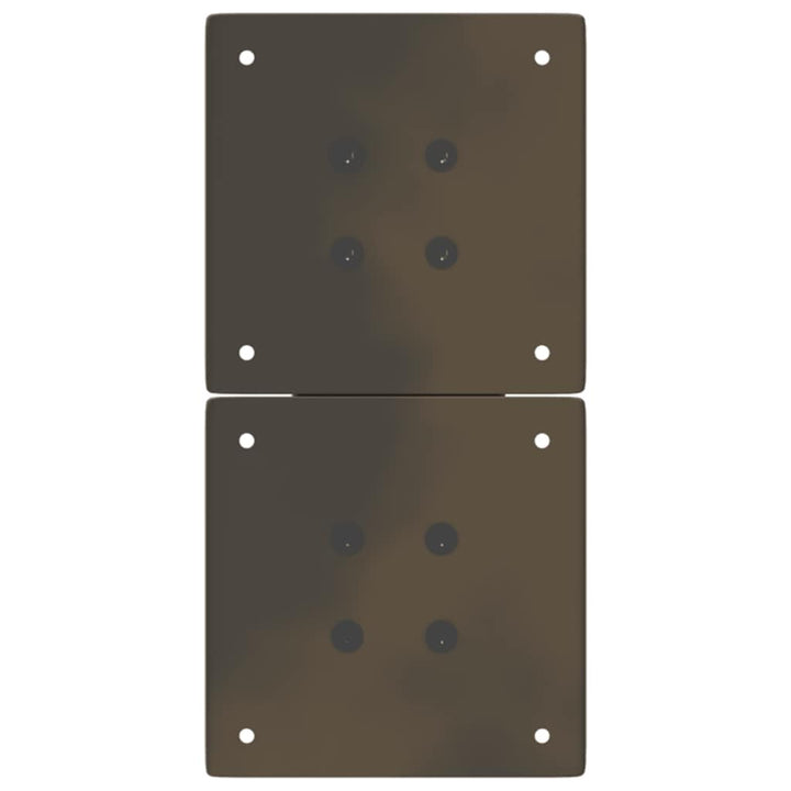 sofabordsben X-formet 2 stk. naturstål 38 x (42-43) cm stål