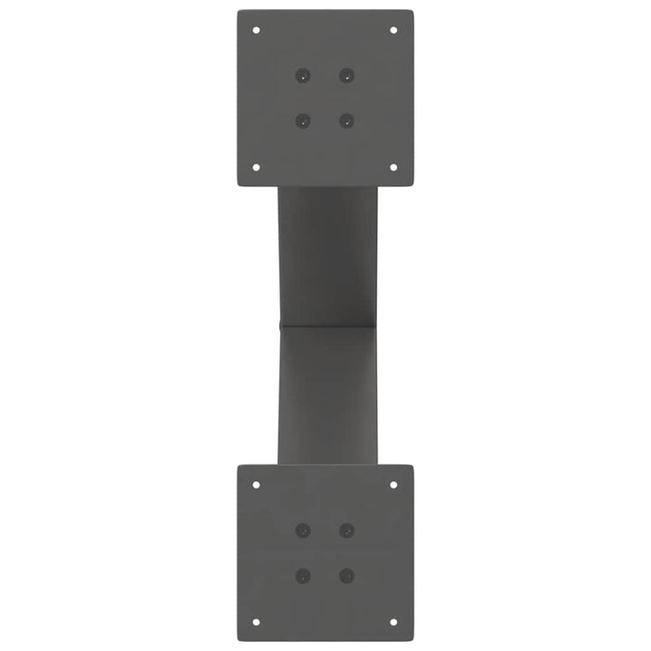 sofabordsben X-formet 2 stk. antracit 50x(42-43) cm stål