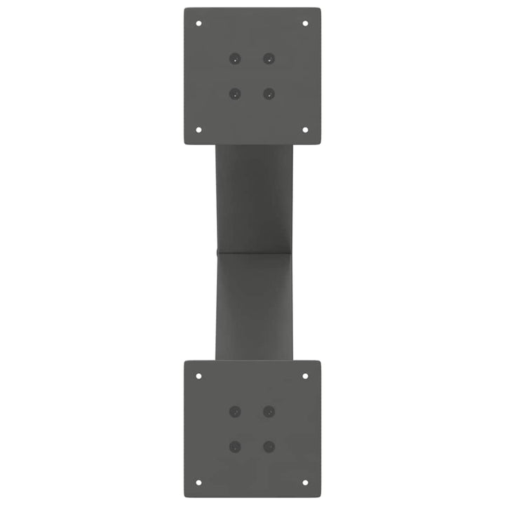 sofabordsben X-formet 2 stk. antracit 60 x (42-43) cm stål