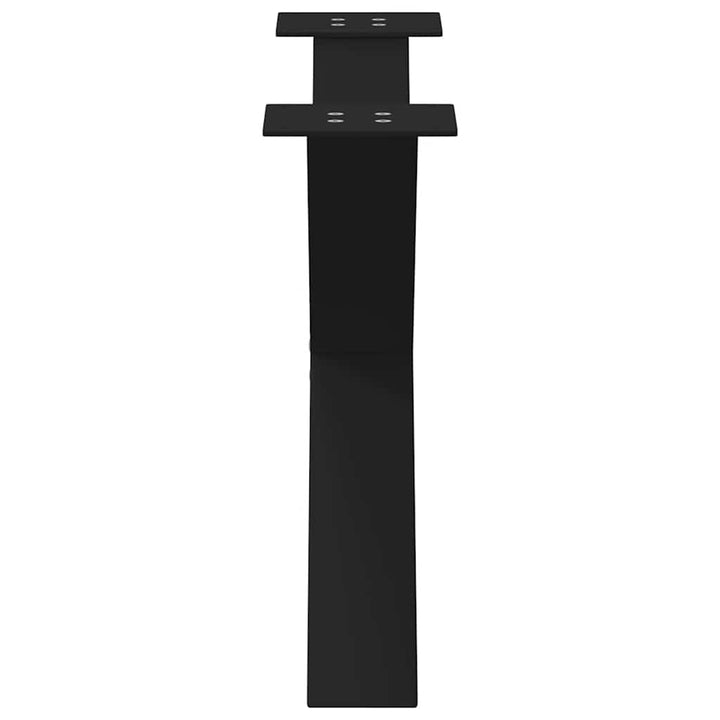 sofabordsben X-formet 2 stk. sort 70 x (42-43) cm stål