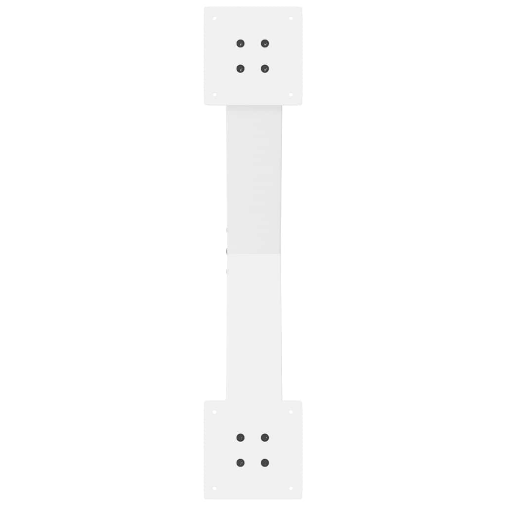 sofabordsben X-formet 2 stk. hvid 70 x (42-43) cm stål