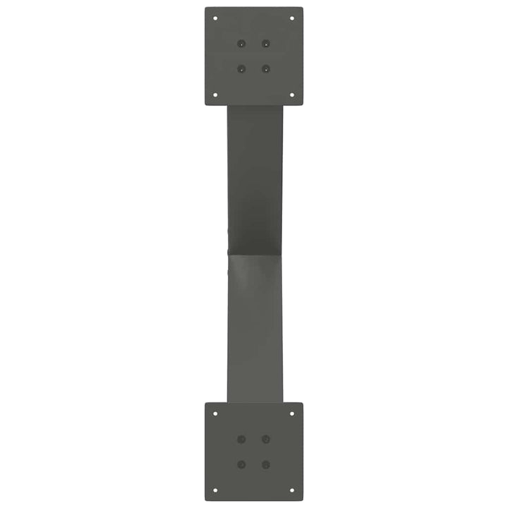 sofabordsben X-formet 2 stk. antracit 70 x (42-43) cm stål