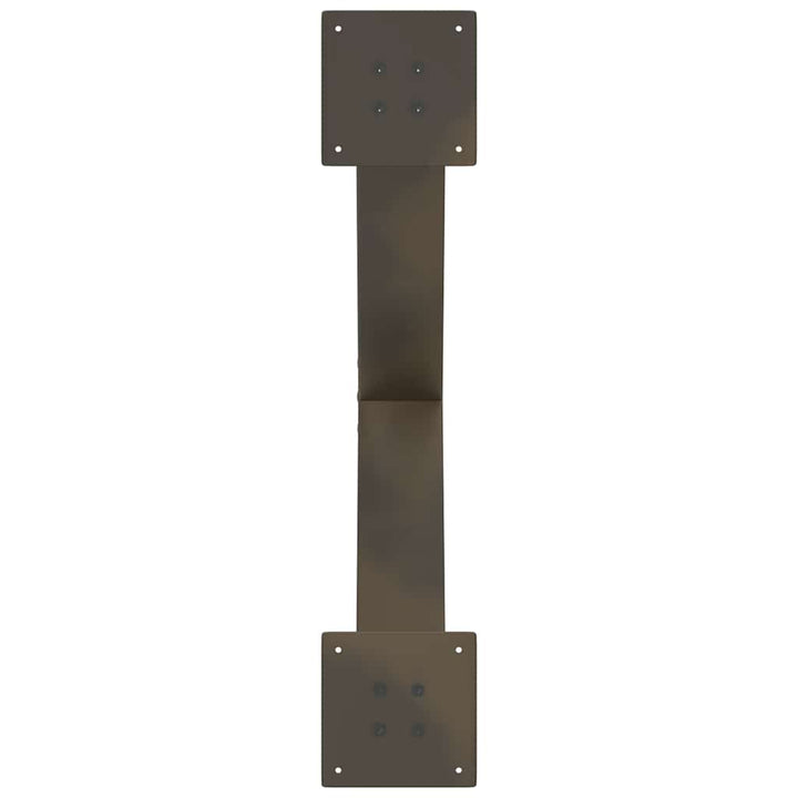 sofabordsben X-formet 2 stk. naturstål 70 x (42-43) cm stål