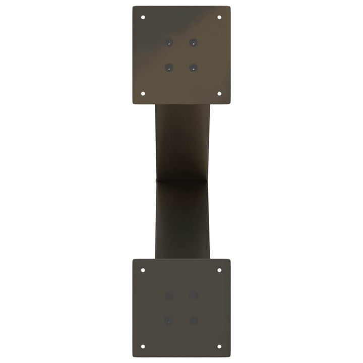 spisebordsben X-formet 2 stk. naturstål 60 x (72-73) cm stål