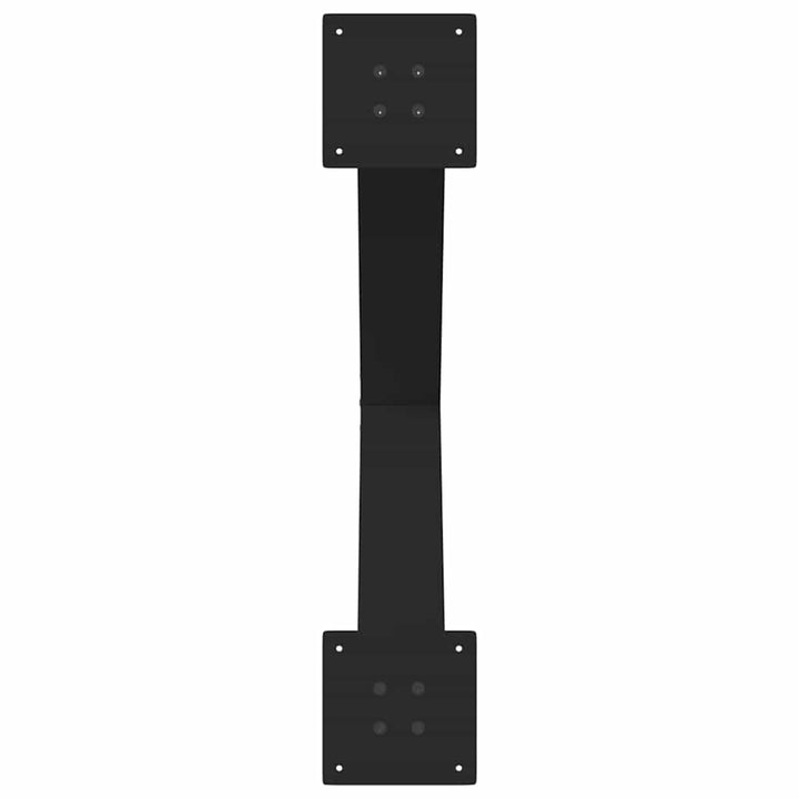 spisebordsben X-formet 2 stk. sort 70 x (72-73) cm stål