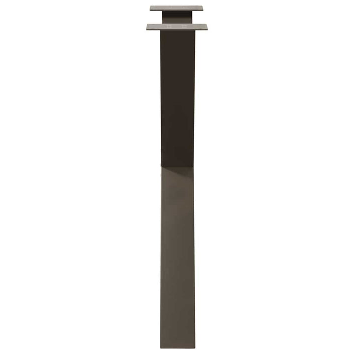 spisebordsben X-formet 2 stk. naturstål 70 x (72-73) cm stål