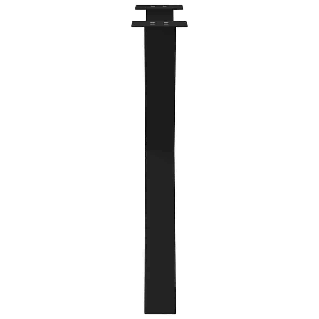 spisebordsben X-formet 2 stk. sort 80x(72-73) cm stål
