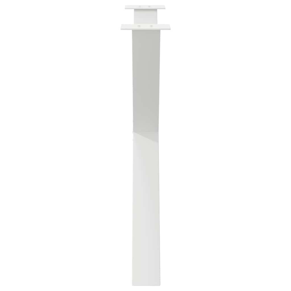 spisebordsben X-formet 2 stk. hvid 90 x (72-73) cm stål