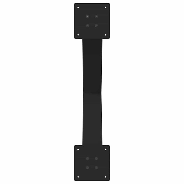 spisebordsben X-formet 3 stk. sort 70 x (72-73) cm stål
