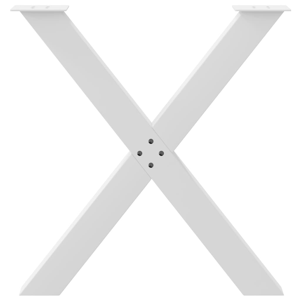 spisebordsben X-formet 3 stk. hvid 70 x (72-73) cm stål