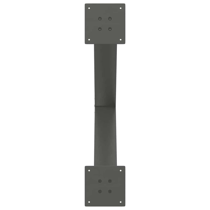 spisebordsben X-formet 3 stk. antracit 80x(72-73) cm stål