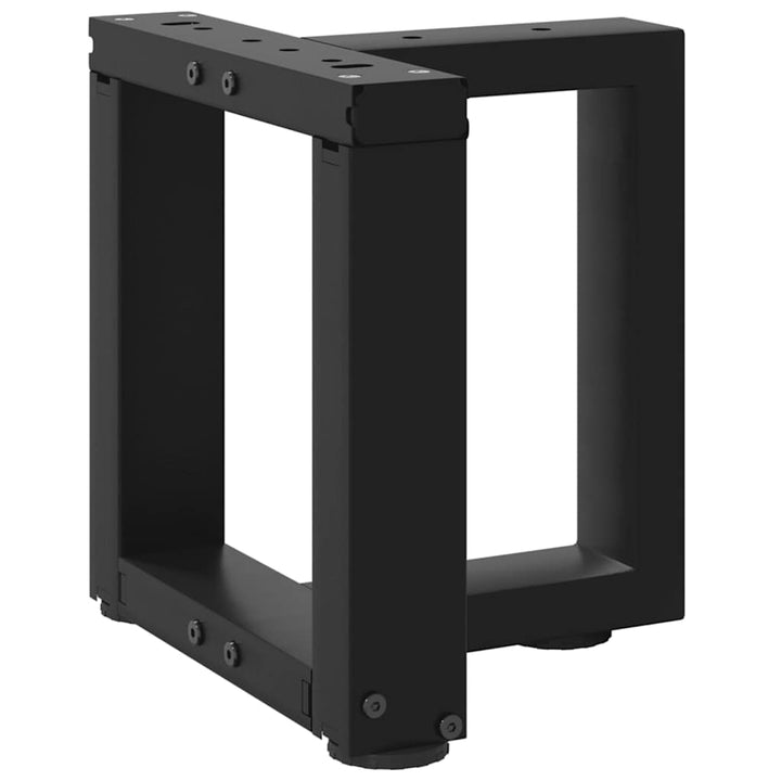 sofabordsben T-formet 2 stk. sort 30x25x(30-31) cm stål