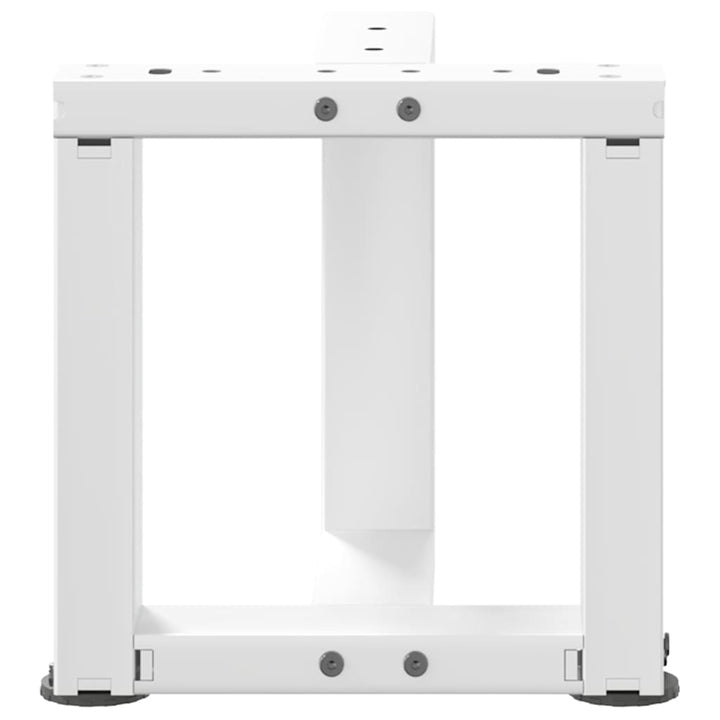 sofabordsben T-formet 2 stk. hvid 30x25x(30-31) cm stål