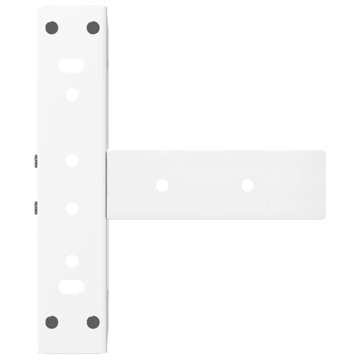 sofabordsben T-formet 2 stk. hvid 30x25x(30-31) cm stål