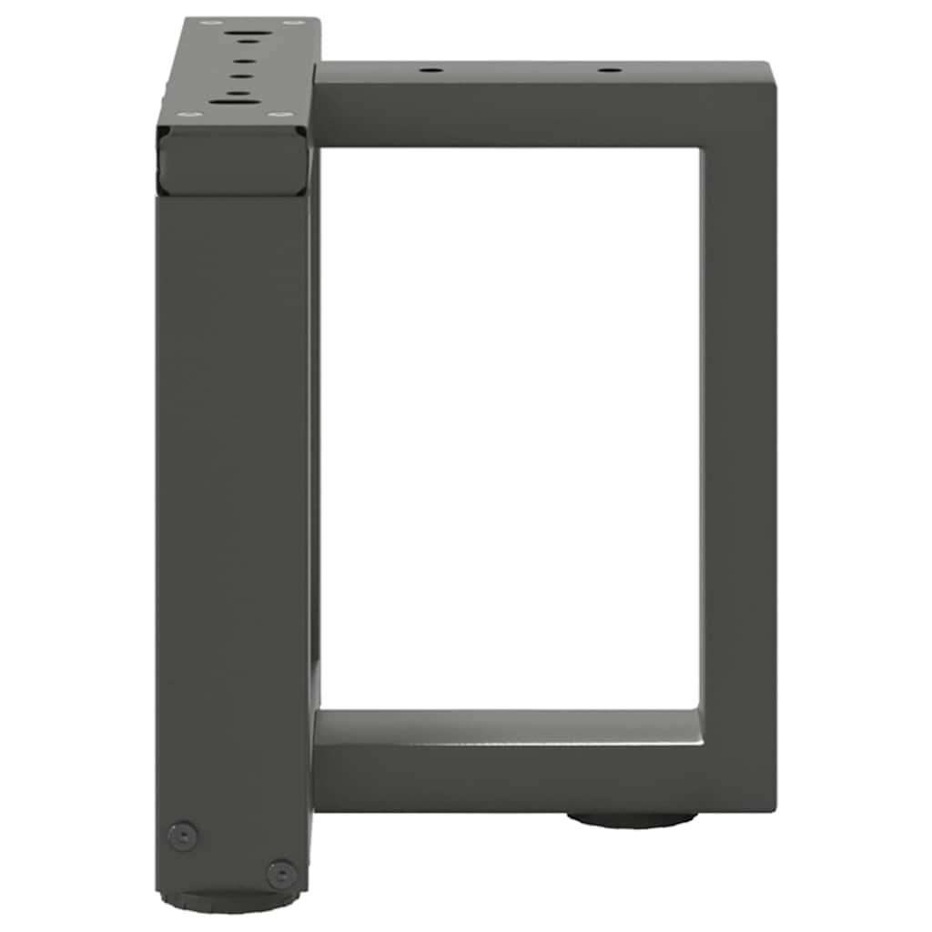 sofabordsben T-formet 2 stk. antracit 30x25x(30-31) cm stål