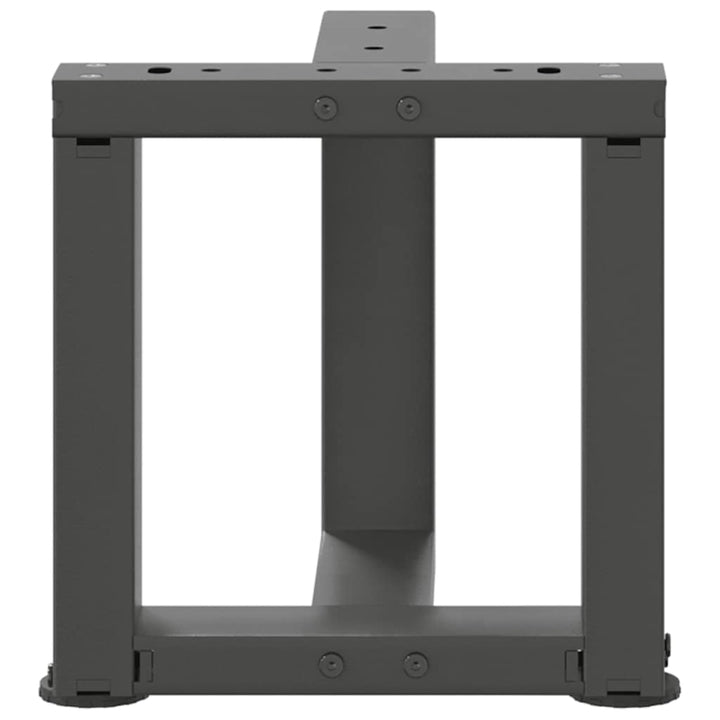 sofabordsben T-formet 2 stk. antracit 30x25x(30-31) cm stål