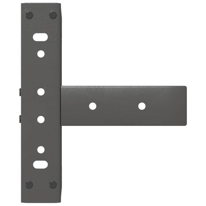 sofabordsben T-formet 2 stk. antracit 30x25x(30-31) cm stål