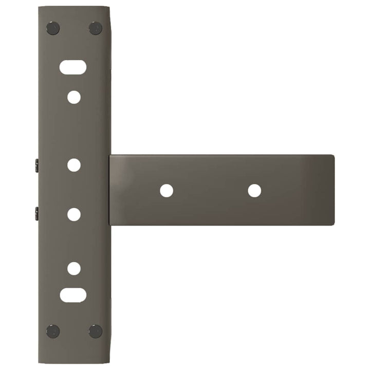 sofabordsben T-formet 2 stk. sort 30x25x(30-31) cm stål