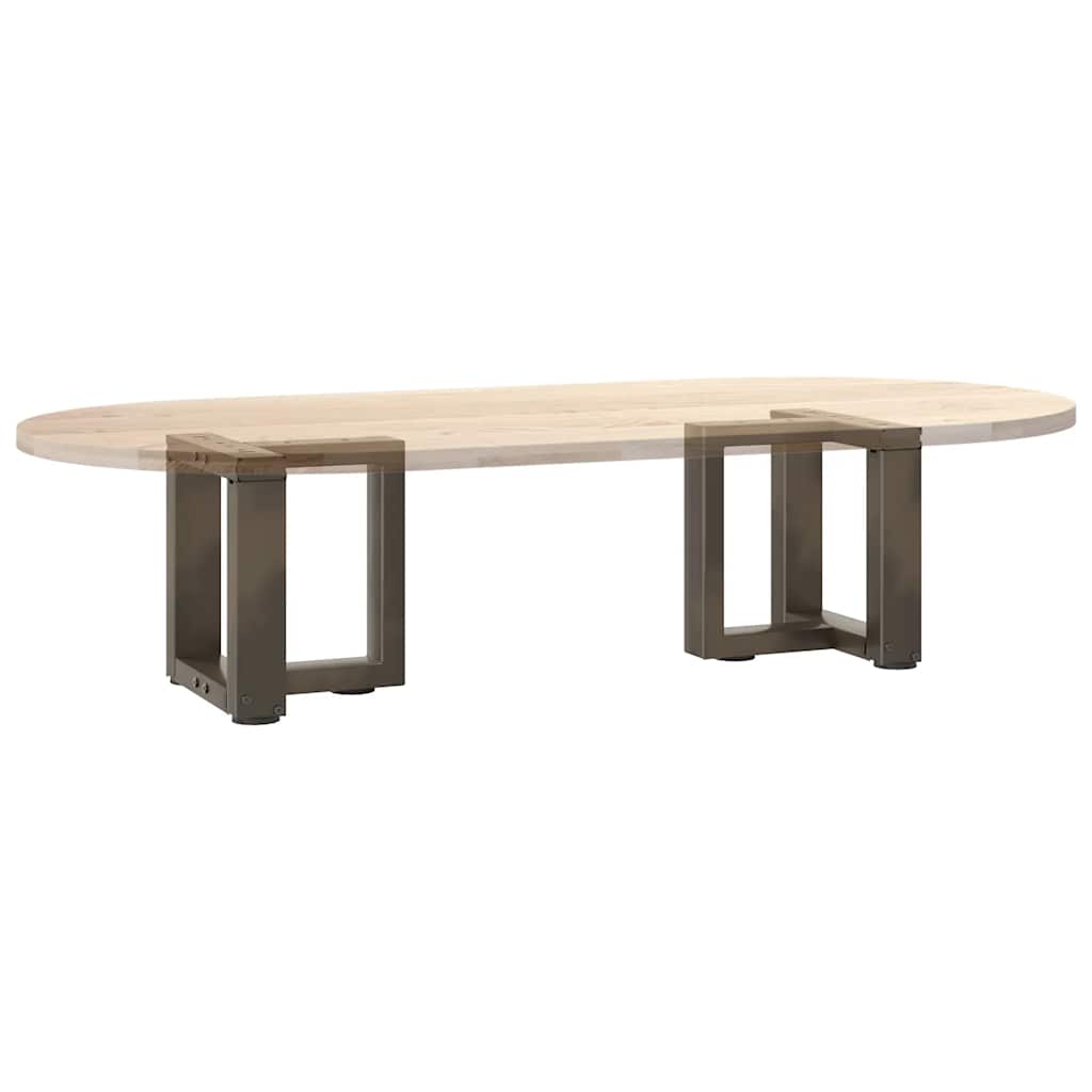 sofabordsben T-formet 2 stk. sort 30x25x(30-31) cm stål