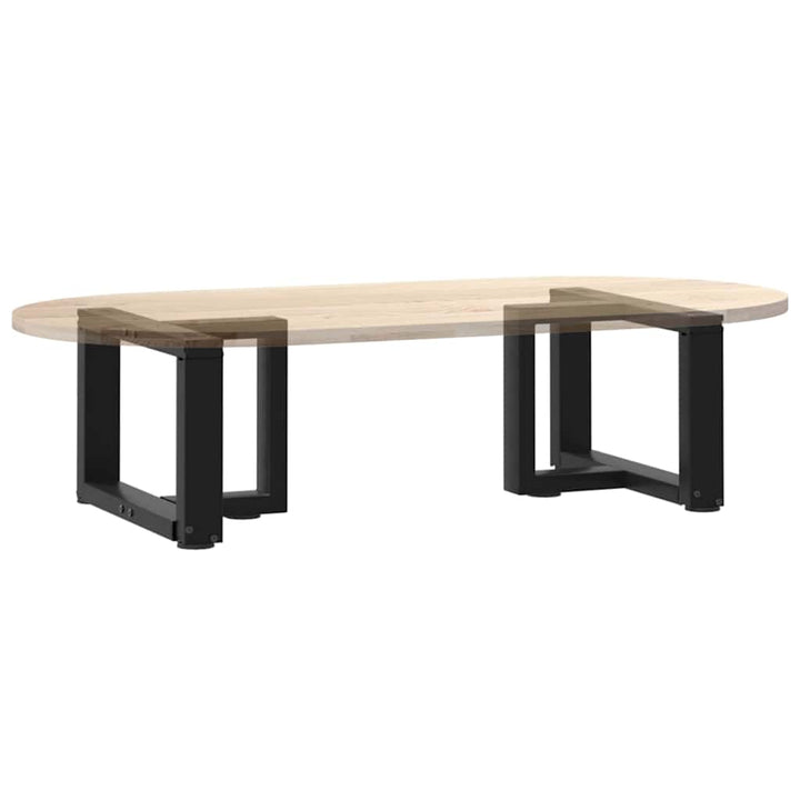 sofabordsben T-formet 2 stk. sort 40x25x(30-31) cm stål