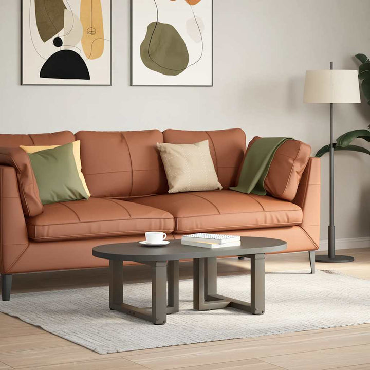 sofabordsben T-formet 2 stk. sort 40x25x(30-31) cm stål