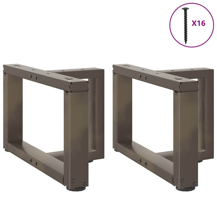 sofabordsben T-formet 2 stk. sort 40x25x(30-31) cm stål