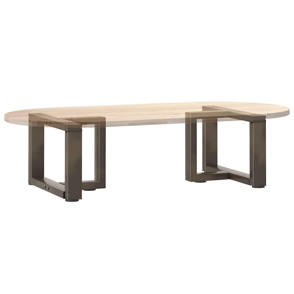 sofabordsben T-formet 2 stk. sort 40x25x(30-31) cm stål