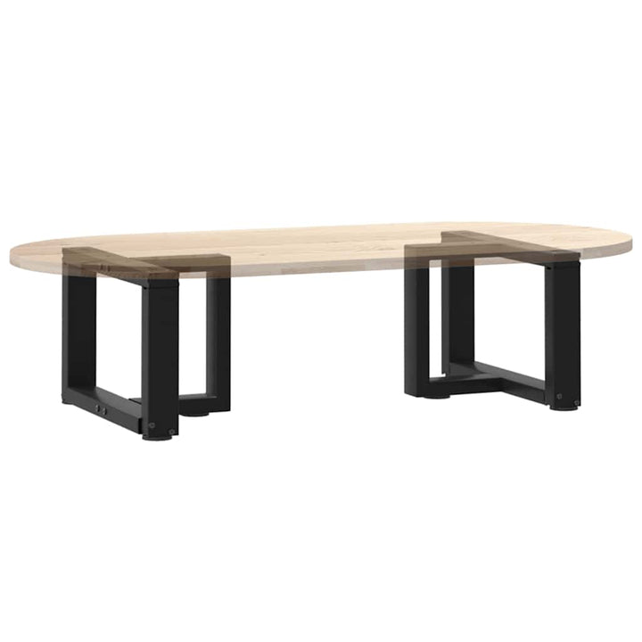 sofabordsben T-formet 2 stk. sort 50x25x(30-31) cm stål