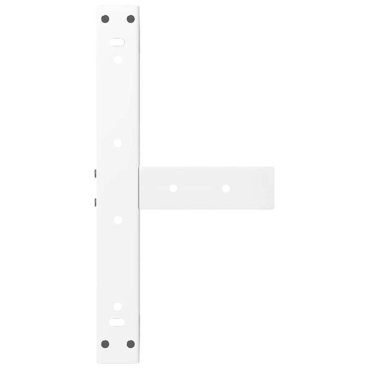 sofabordsben T-formet 2 stk. hvid 50x25x(30-31) cm stål