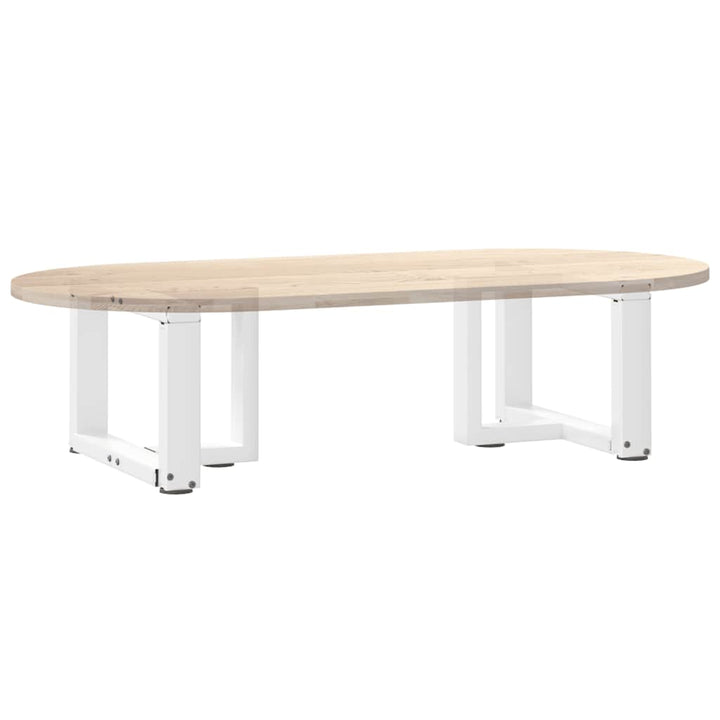 sofabordsben T-formet 2 stk. hvid 50x25x(30-31) cm stål