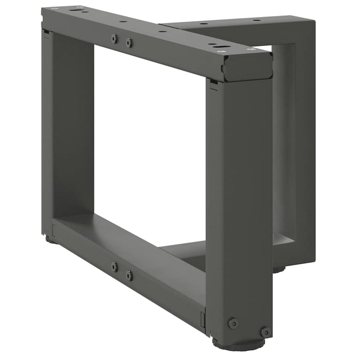 sofabordsben T-formet 2 stk. antracit 50x25x(30-31) cm stål