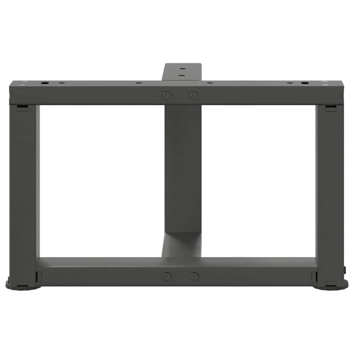 sofabordsben T-formet 2 stk. antracit 50x25x(30-31) cm stål
