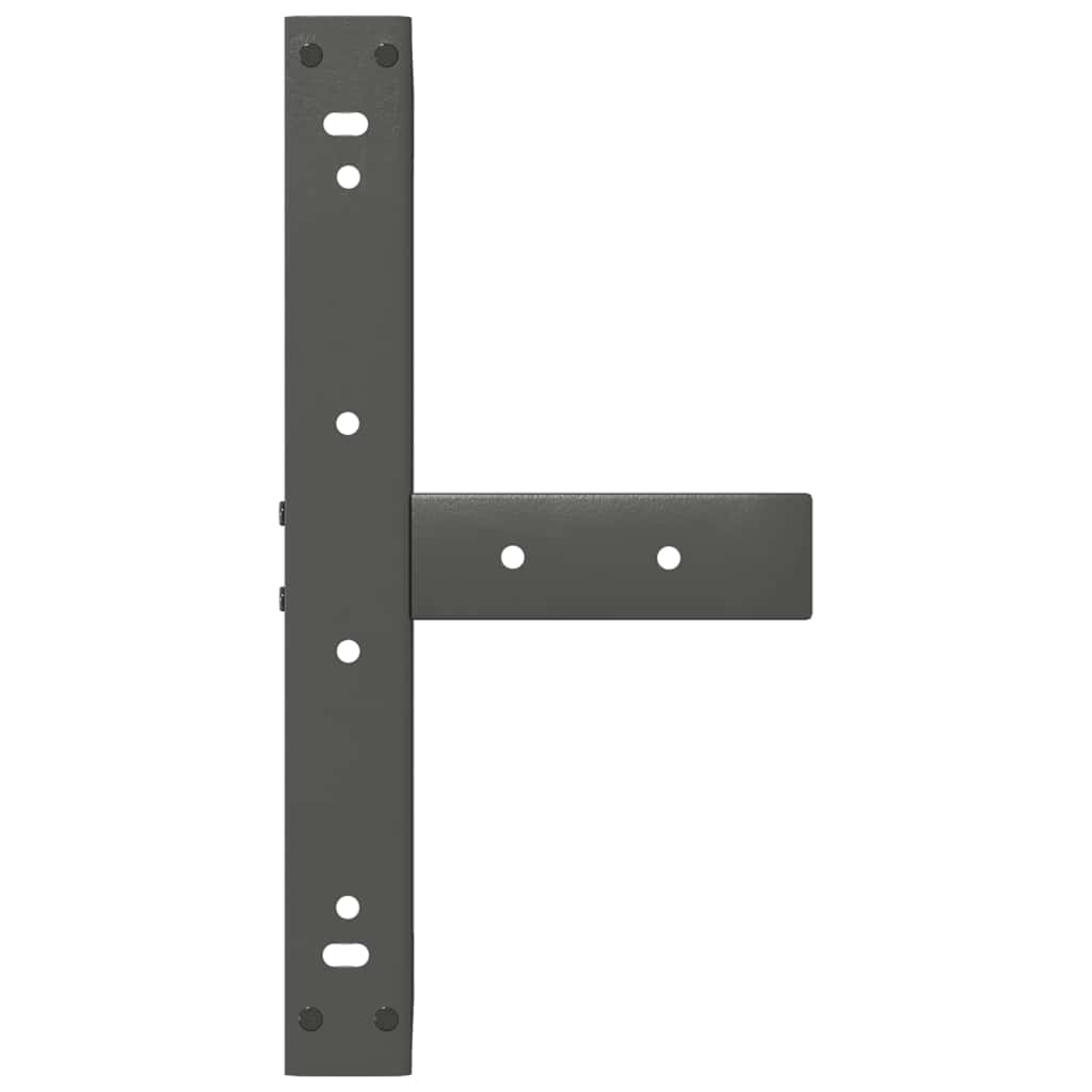 sofabordsben T-formet 2 stk. antracit 50x25x(30-31) cm stål