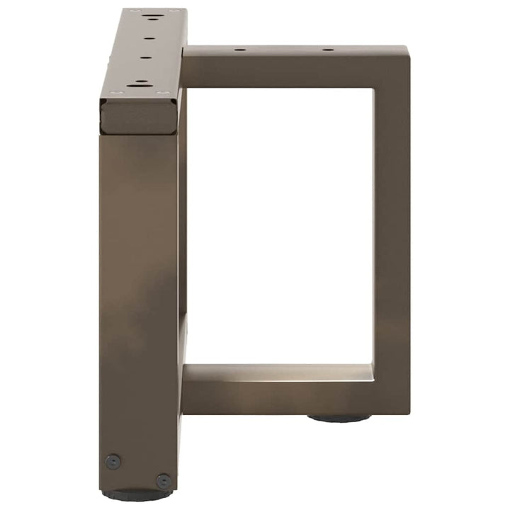 sofabordsben T-formet 2 stk. sort 50x25x(30-31) cm stål