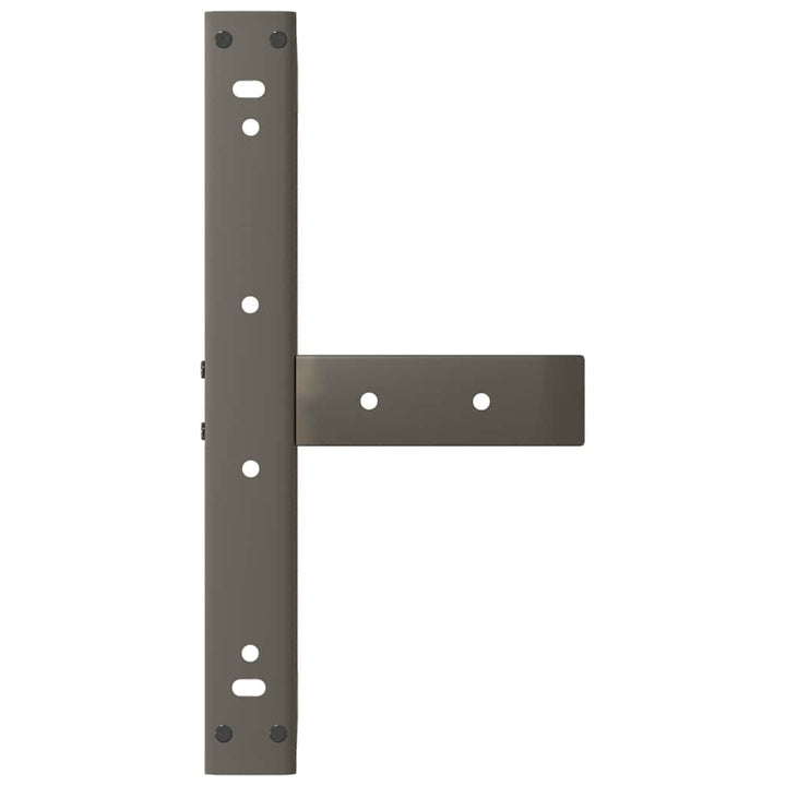 sofabordsben T-formet 2 stk. sort 50x25x(30-31) cm stål