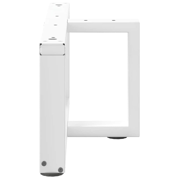 sofabordsben T-formet 2 stk. hvid 60x25x(30-31) cm stål