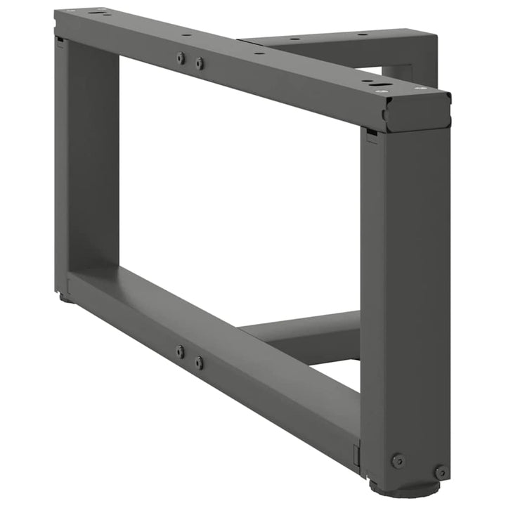 sofabordsben T-formet 2 stk. antracit 60x25x(30-31) cm stål
