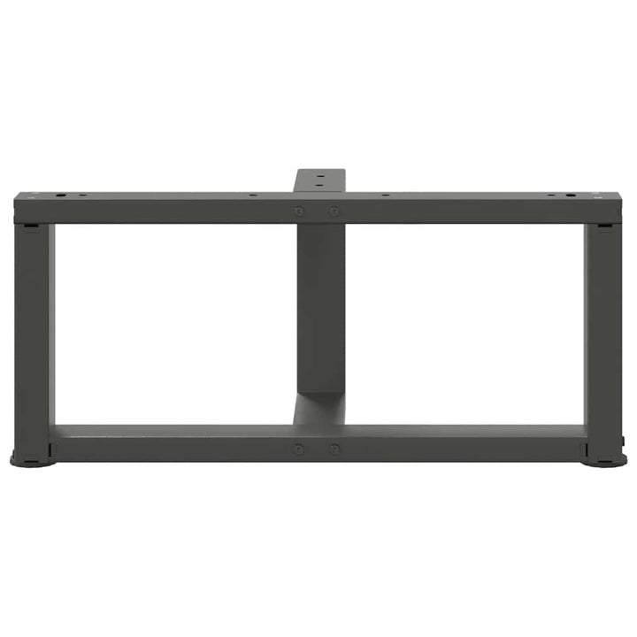 sofabordsben T-formet 2 stk. antracit 60x25x(30-31) cm stål