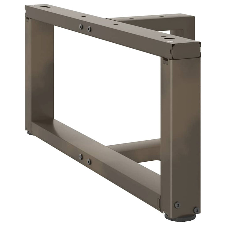 sofabordsben T-formet 2 stk. sort 60x25x(30-31) cm stål