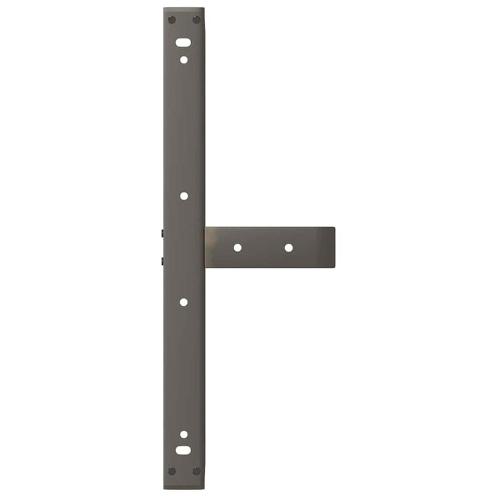 sofabordsben T-formet 2 stk. sort 60x25x(30-31) cm stål