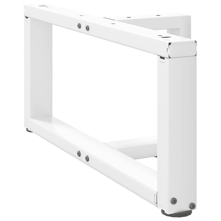 sofabordsben T-formet 2 stk. hvid 70x25x(30-31) cm stål