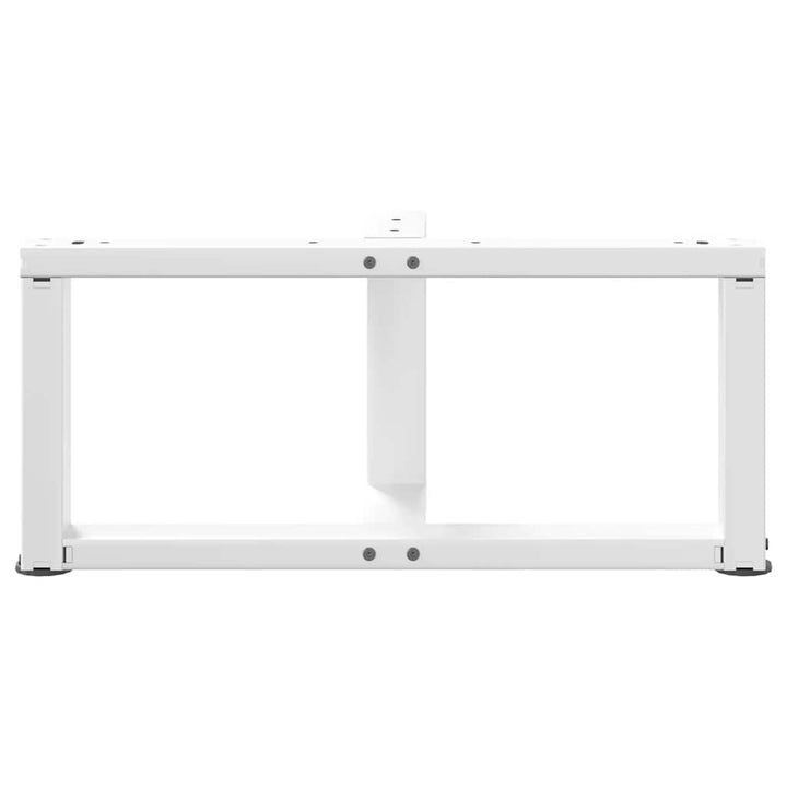 sofabordsben T-formet 2 stk. hvid 70x25x(30-31) cm stål