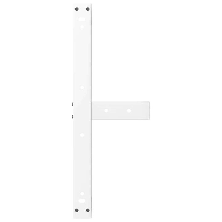 sofabordsben T-formet 2 stk. hvid 70x25x(30-31) cm stål