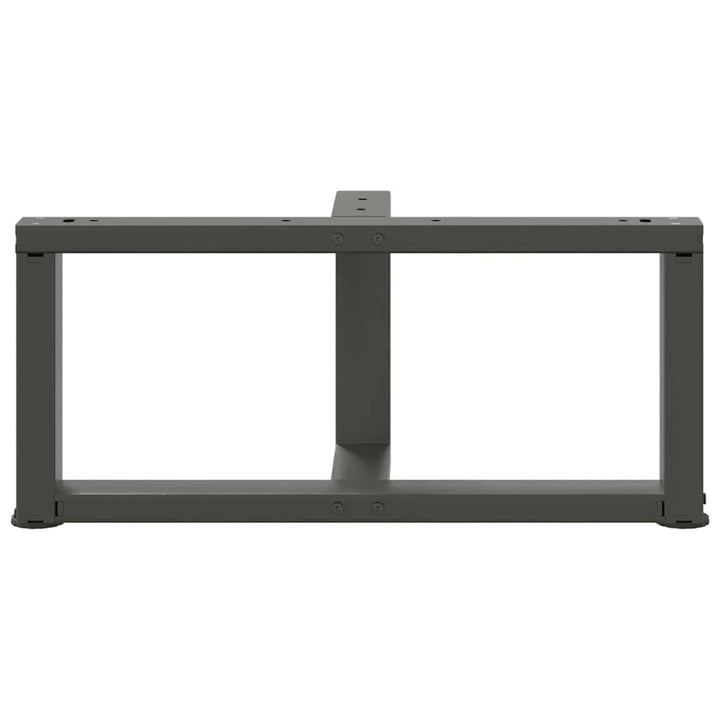sofabordsben T-formet 2 stk. antracit 70x25x(30-31) cm stål