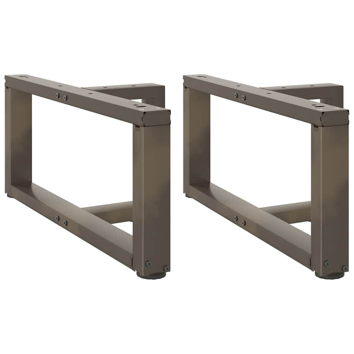 sofabordsben T-formet 2 stk. sort 70x25x(30-31) cm stål