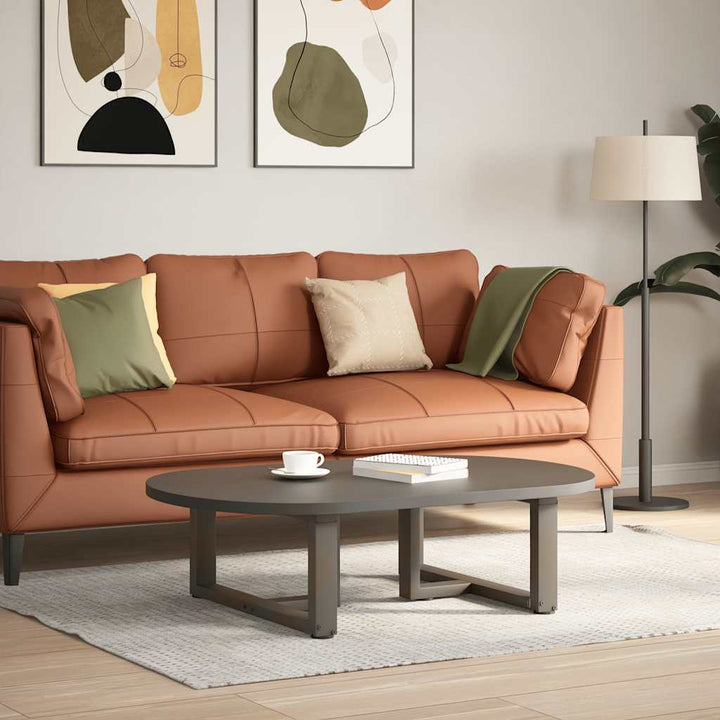 sofabordsben T-formet 2 stk. sort 70x25x(30-31) cm stål