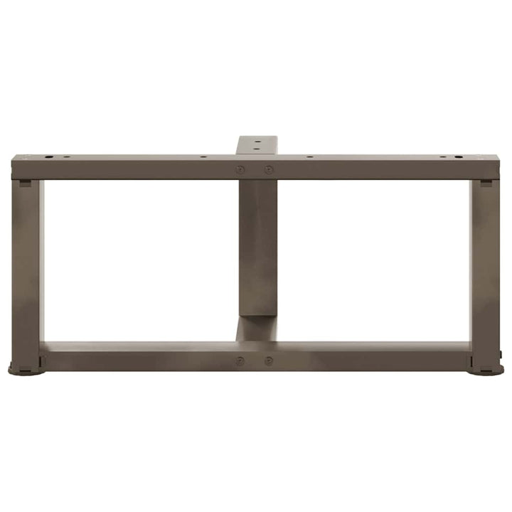 sofabordsben T-formet 2 stk. sort 70x25x(30-31) cm stål