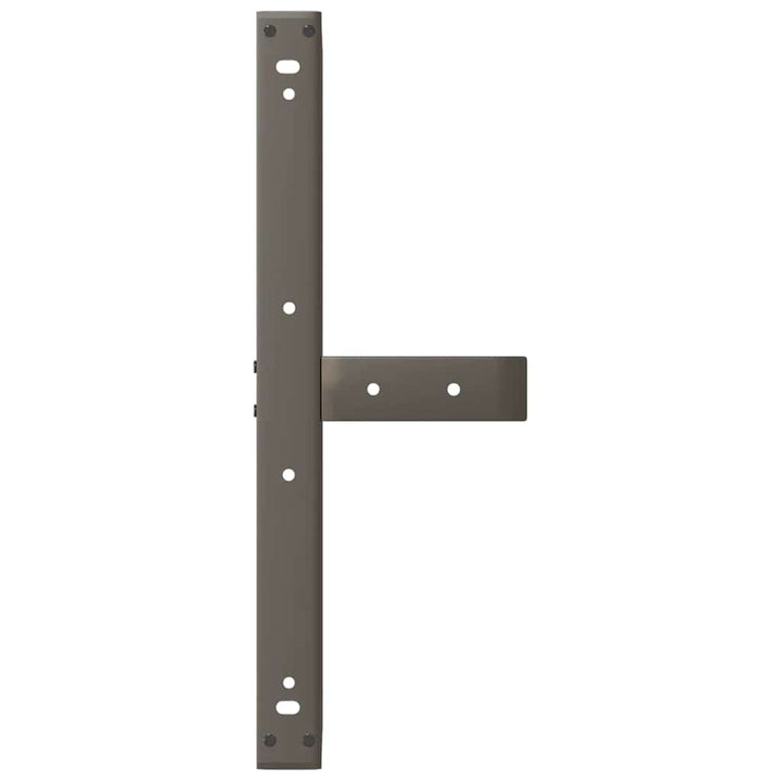 sofabordsben T-formet 2 stk. sort 70x25x(30-31) cm stål