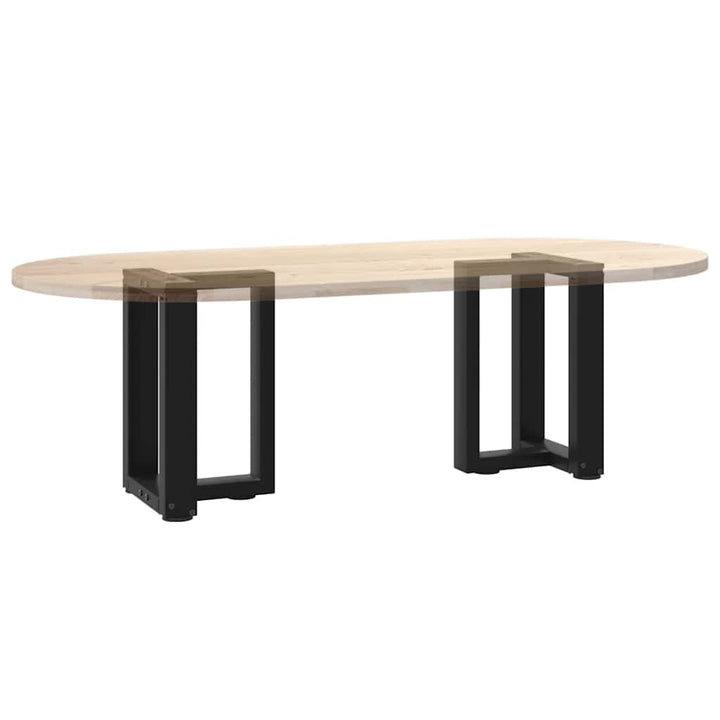 sofabordsben T-formet 2 stk. sort 28x25x(42-43) cm stål