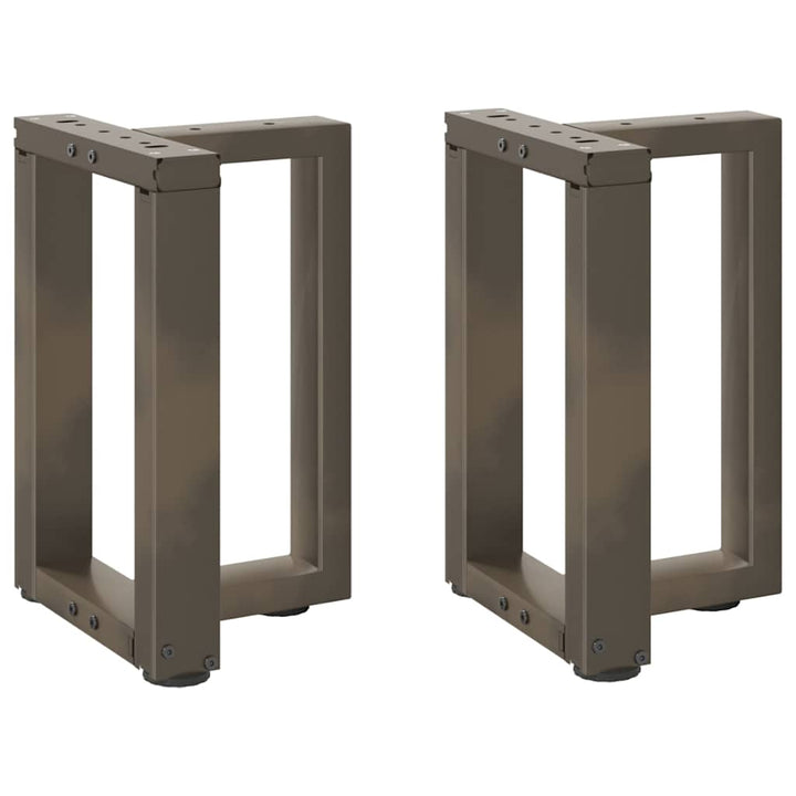 sofabordsben T-formet 2 stk. sort 28x25x(42-43) cm stål